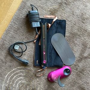 Dyson Corrale™ hair styler straightener (copper) package in nickel fuchsia color